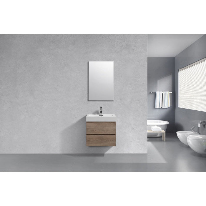 KubeBath Bliss Butternut Wall Mount Modern Bathroom Vanity KubeBath