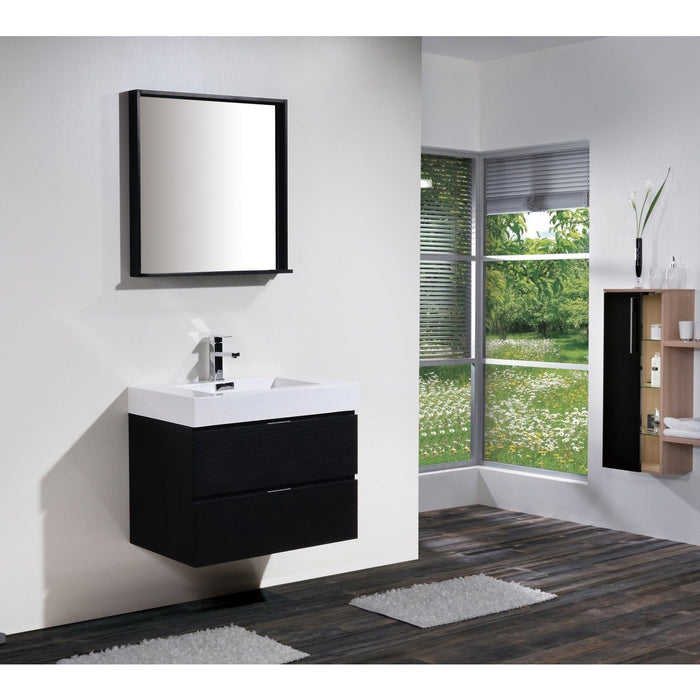 KubeBath Bliss Wall Mount Modern Bathroom Vanity KubeBath
