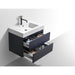 KubeBath Blue Wall Mount Modern Bathroom Vanity KubeBath