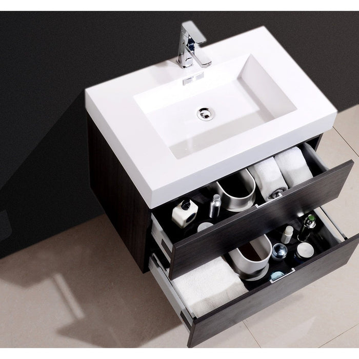 KubeBath Bliss Wall Mount Modern Bathroom Vanity KubeBath