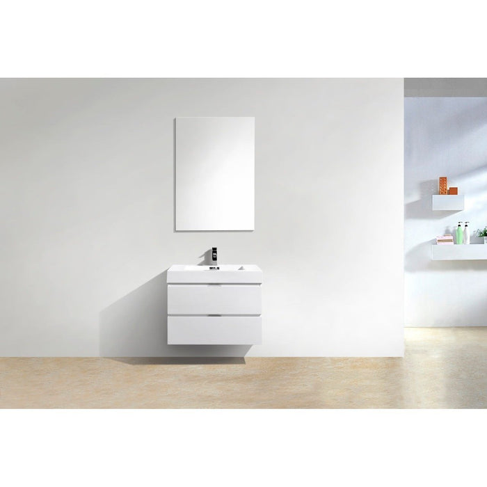 KubeBath Bliss Wall Mount Modern Bathroom Vanity KubeBath