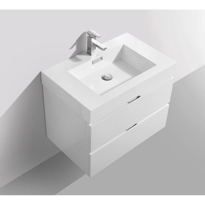 KubeBath Bliss Wall Mount Modern Bathroom Vanity KubeBath