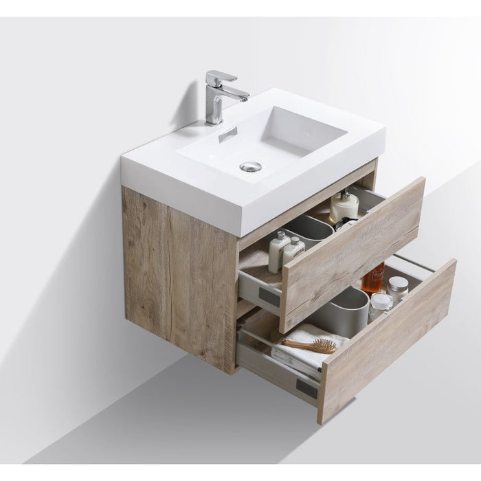 KubeBath Bliss Wall Mount Modern Bathroom Vanity KubeBath