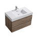 KubeBath Bliss Butternut Wall Mount Modern Bathroom Vanity KubeBath