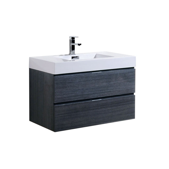 KubeBath Bliss Wall Mount Modern Bathroom Vanity KubeBath