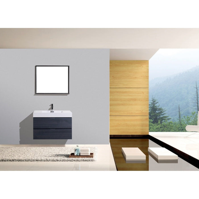KubeBath Bliss Wall Mount Modern Bathroom Vanity KubeBath