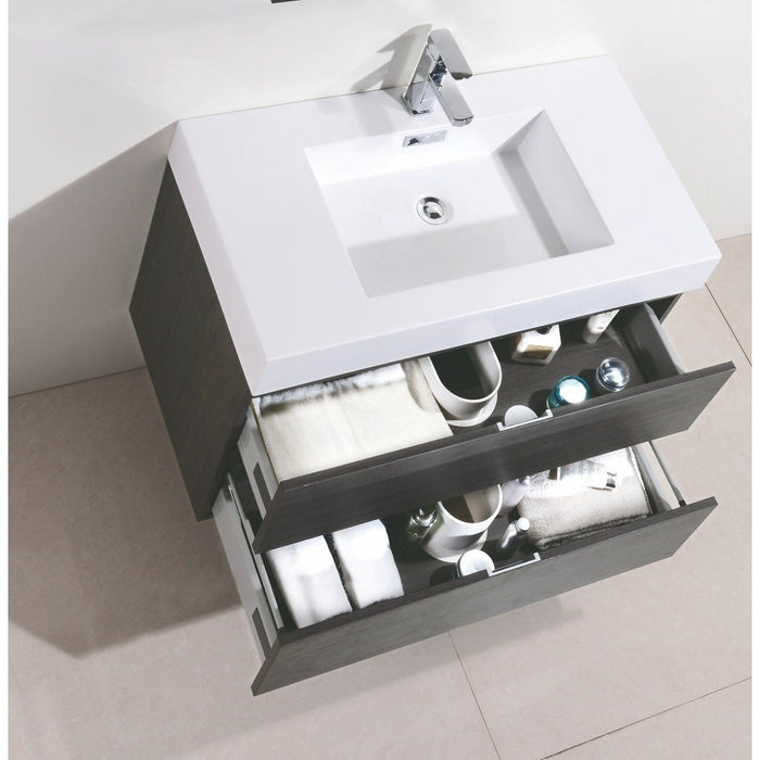 KubeBath Bliss Wall Mount Modern Bathroom Vanity KubeBath