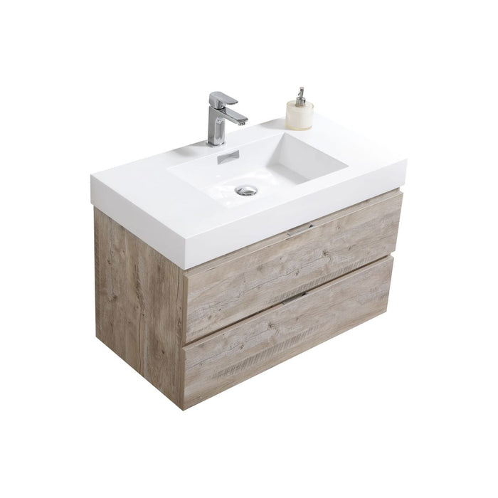 KubeBath Bliss Wall Mount Modern Bathroom Vanity KubeBath