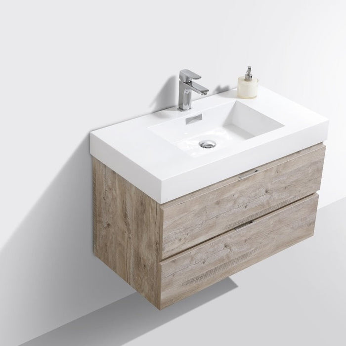 KubeBath Bliss Wall Mount Modern Bathroom Vanity KubeBath
