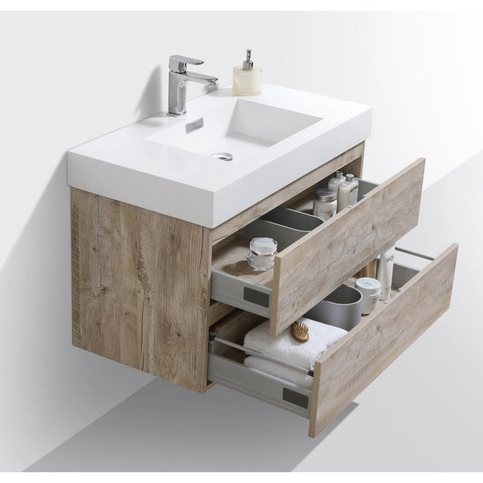 KubeBath Bliss Wall Mount Modern Bathroom Vanity KubeBath