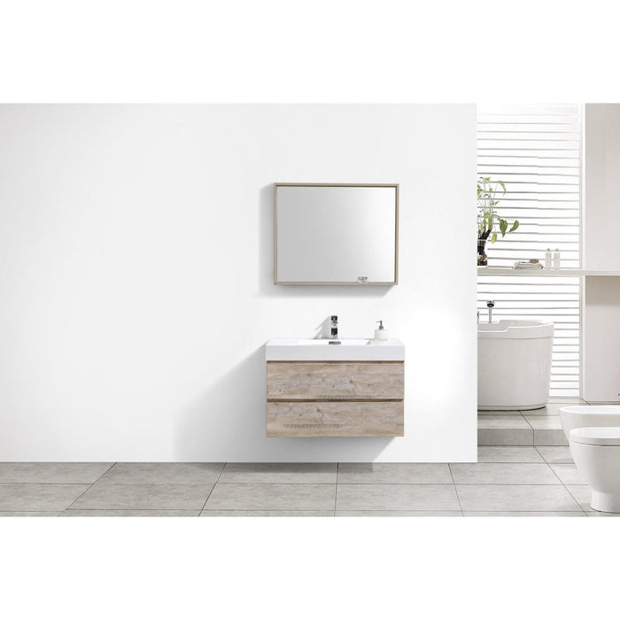 KubeBath Bliss Wall Mount Modern Bathroom Vanity KubeBath