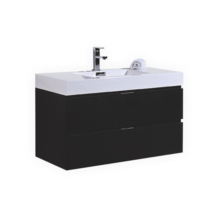 KubeBath Bliss Wall Mount Modern Bathroom Vanity KubeBath
