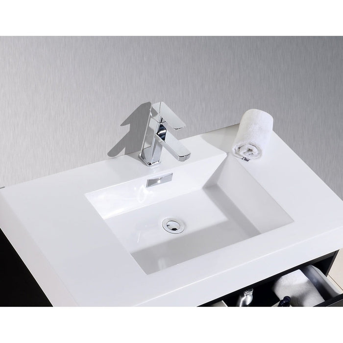 KubeBath Bliss Wall Mount Modern Bathroom Vanity KubeBath