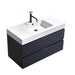 KubeBath Blue Wall Mount Modern Bathroom Vanity KubeBath