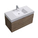 KubeBath Bliss Butternut Wall Mount Modern Bathroom Vanity KubeBath