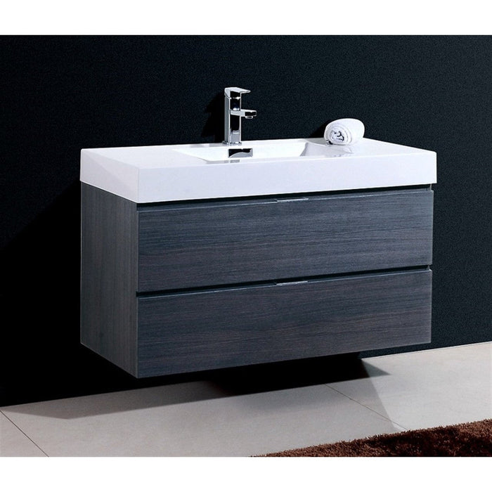 KubeBath Bliss Wall Mount Modern Bathroom Vanity KubeBath