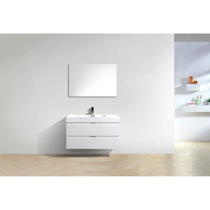 KubeBath Bliss Wall Mount Modern Bathroom Vanity KubeBath