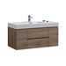 KubeBath Bliss Butternut Wall Mount Modern Bathroom Vanity KubeBath
