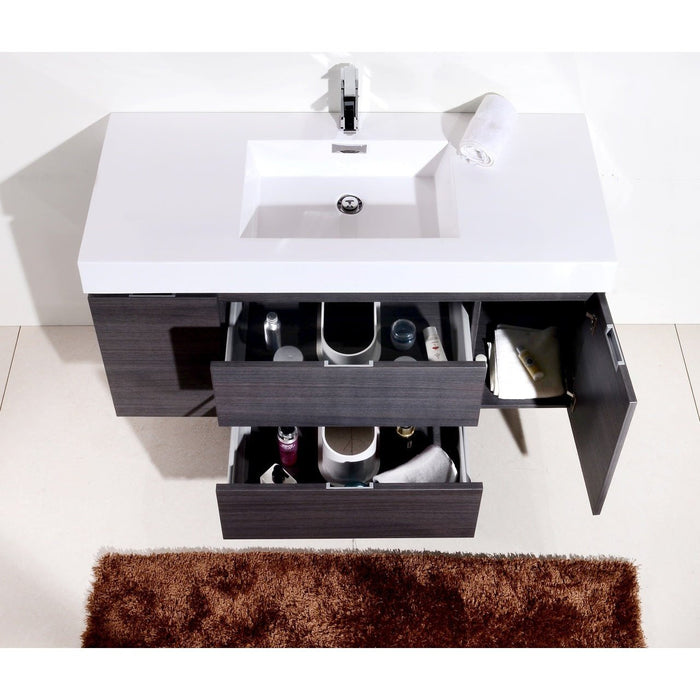 KubeBath Bliss Wall Mount Modern Bathroom Vanity KubeBath
