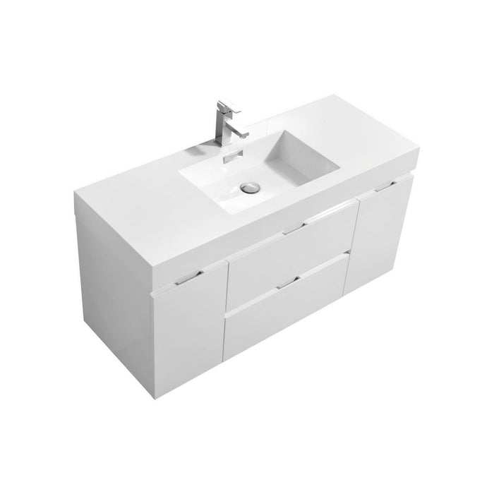 KubeBath Bliss Wall Mount Modern Bathroom Vanity KubeBath