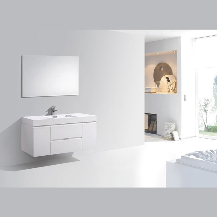 KubeBath Bliss Wall Mount Modern Bathroom Vanity KubeBath