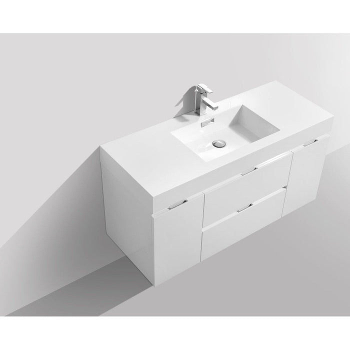 KubeBath Bliss Wall Mount Modern Bathroom Vanity KubeBath