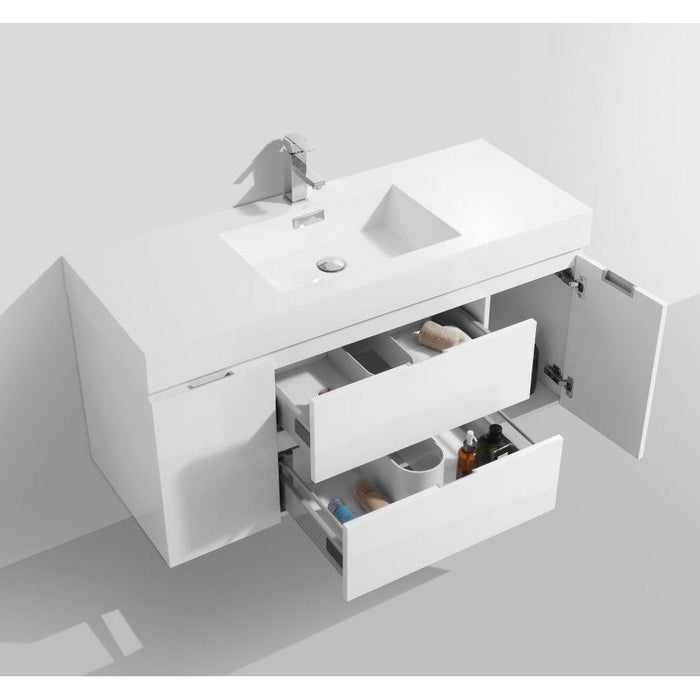 KubeBath Bliss Wall Mount Modern Bathroom Vanity KubeBath
