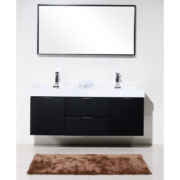 KubeBath Bliss 60" Free Standing Modern Bathroom Vanity KubeBath