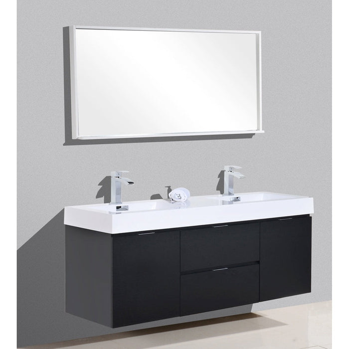 KubeBath Bliss 60" Free Standing Modern Bathroom Vanity KubeBath
