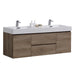 KubeBath Bliss 60" Wall Mount Modern Bathroom Vanity KubeBath