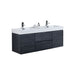KubeBath Bliss 60" Wall Mount Modern Bathroom Vanity KubeBath