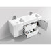 KubeBath Bliss 60" Wall Mount Modern Bathroom Vanity KubeBath