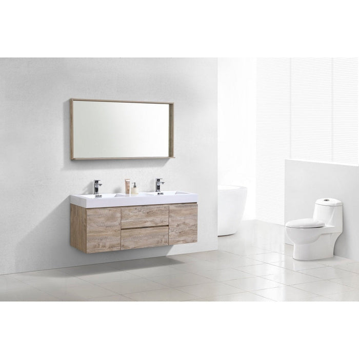 KubeBath Bliss 60" Wall Mount Modern Bathroom Vanity KubeBath