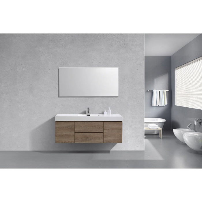 KubeBath Bliss 60" Wall Mount Modern Bathroom Vanity KubeBath