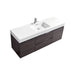 KubeBath Bliss 60" Single Sink High Gloss Gray Oak Wall Mount Modern Bathroom Vanity KubeBath