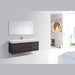 KubeBath Bliss 60" Single Sink High Gloss Gray Oak Wall Mount Modern Bathroom Vanity KubeBath