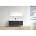 KubeBath Bliss 60" Single Sink High Gloss Gray Oak Wall Mount Modern Bathroom Vanity KubeBath