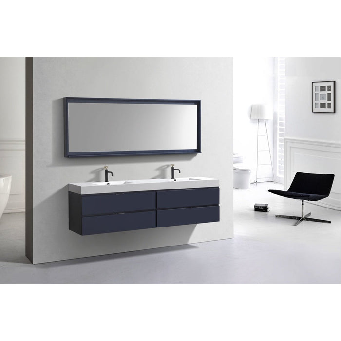 KubeBath Bliss Double Sink Wall Mount Modern Bathroom Vanity KubeBath