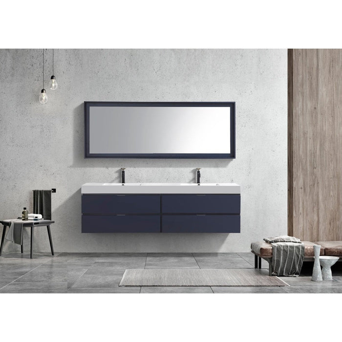 KubeBath Bliss Double Sink Wall Mount Modern Bathroom Vanity KubeBath