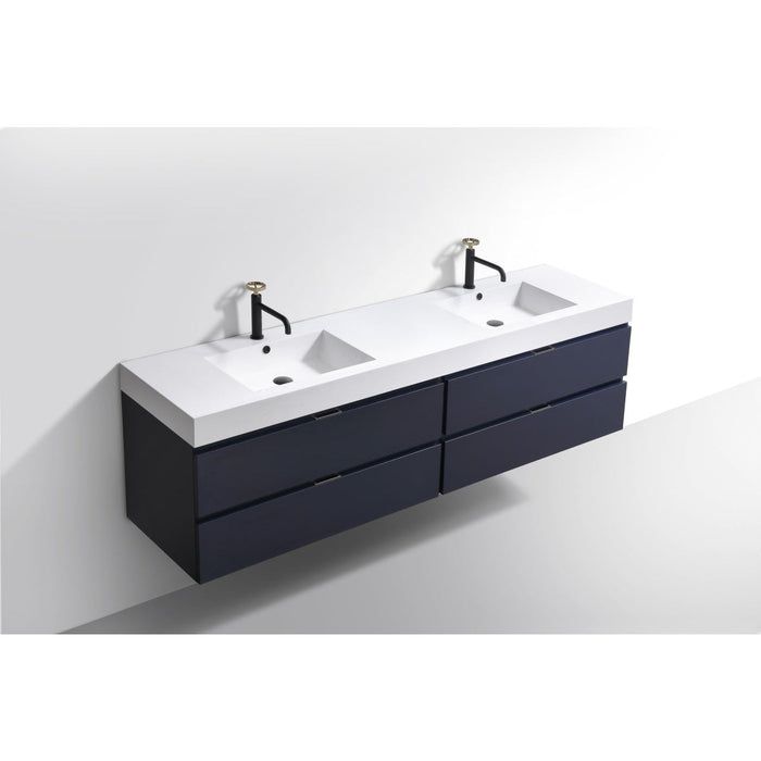 KubeBath Bliss Double Sink Wall Mount Modern Bathroom Vanity KubeBath