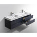 KubeBath Bliss Double Sink Wall Mount Modern Bathroom Vanity KubeBath