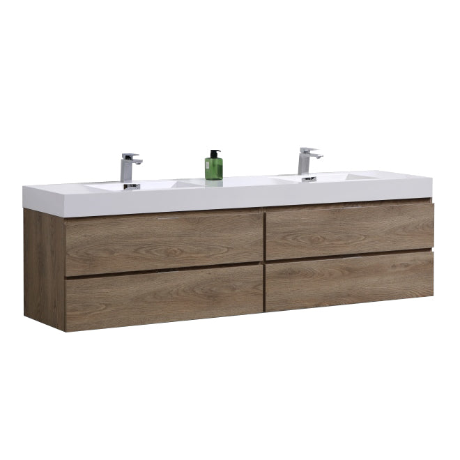 KubeBath Bliss Double Sink Wall Mount Modern Bathroom Vanity KubeBath