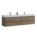 KubeBath Bliss Double Sink Wall Mount Modern Bathroom Vanity KubeBath