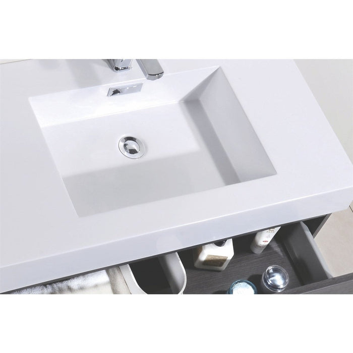KubeBath Bliss Double Sink Wall Mount Modern Bathroom Vanity KubeBath