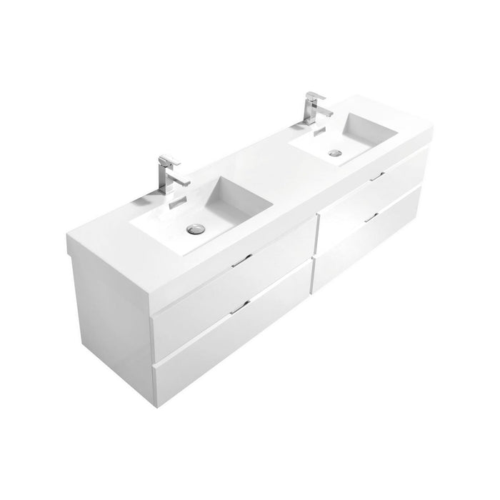 KubeBath Bliss Double Sink Wall Mount Modern Bathroom Vanity KubeBath