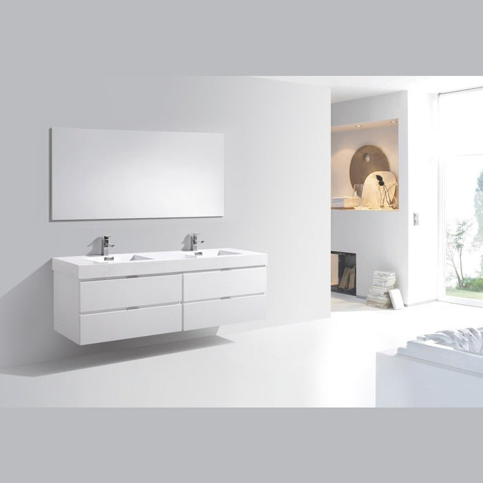 KubeBath Bliss Double Sink Wall Mount Modern Bathroom Vanity KubeBath