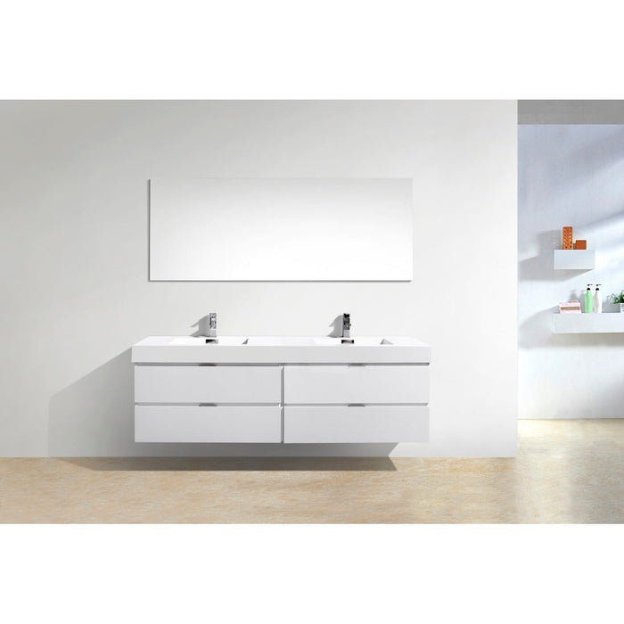 KubeBath Bliss Double Sink Wall Mount Modern Bathroom Vanity KubeBath