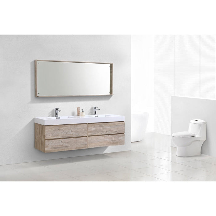 KubeBath Bliss Double Sink Wall Mount Modern Bathroom Vanity KubeBath