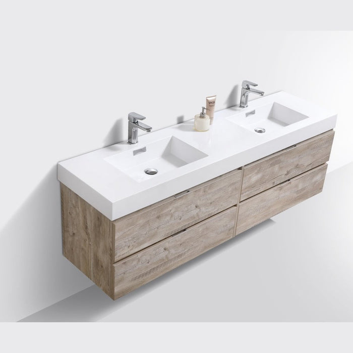 KubeBath Bliss Double Sink Wall Mount Modern Bathroom Vanity KubeBath