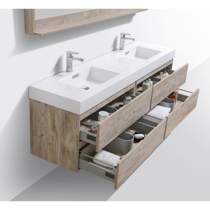 KubeBath Bliss Double Sink Wall Mount Modern Bathroom Vanity KubeBath